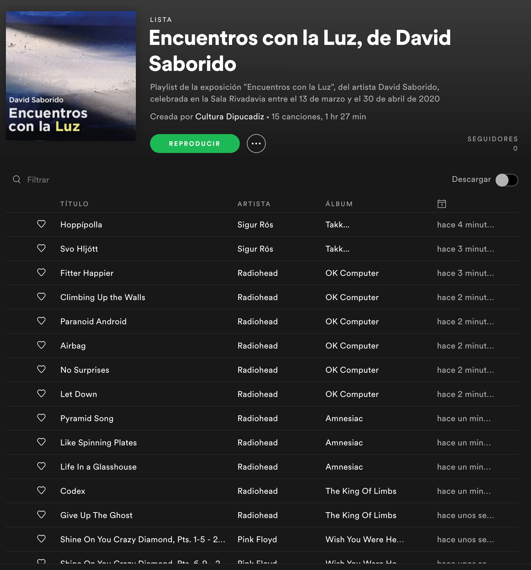 Lista Spotify David Saborido