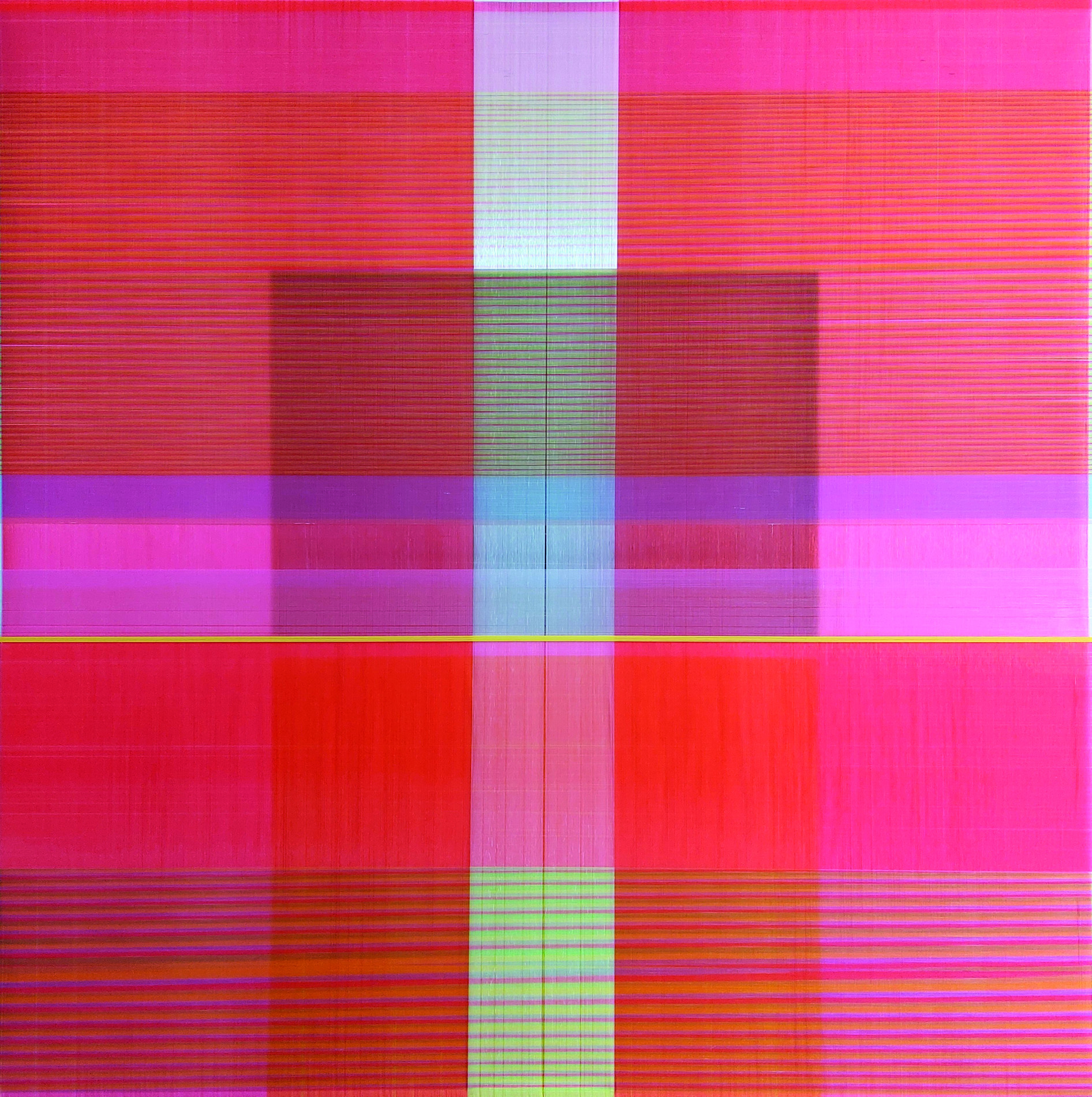 Variaciones en rojo 120 x 120 cm