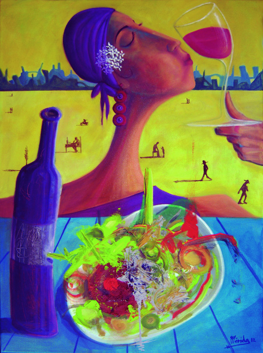 Plato Inventado. Mixta-Tela. 81x60. Ma¿laga 2012