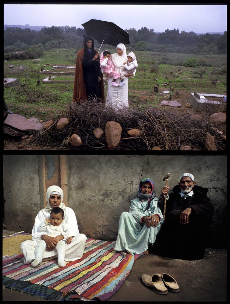 3 VIUDAS DE INMIGRANTES AHOGADOS EN EL ESTRECHO. MARRUECOS 2003