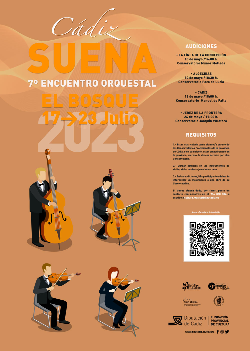 Cartel Audiciones Cádiz Suena 2023