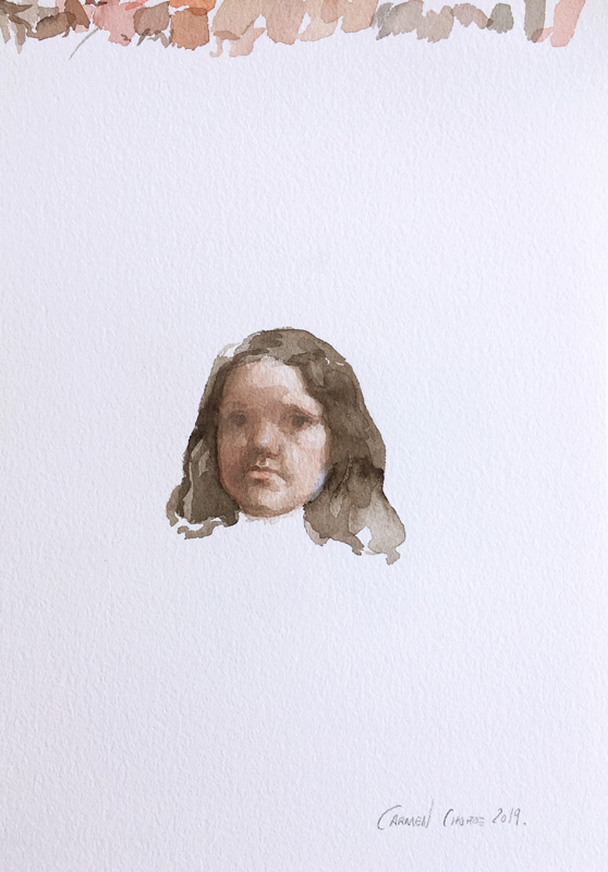 2. After Velázquez. María Barbola. acuarela sobre papel. 2019