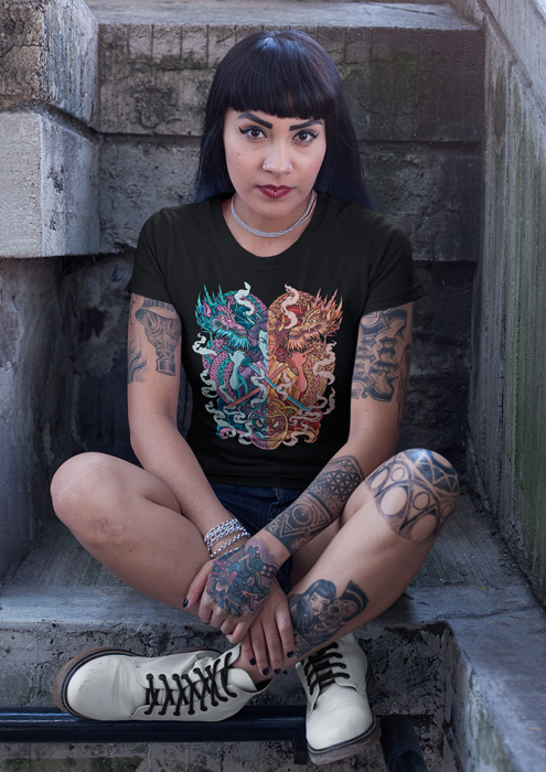 Camiseta geisha hannya