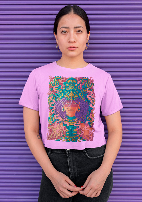 Camiseta mictecacihuatl