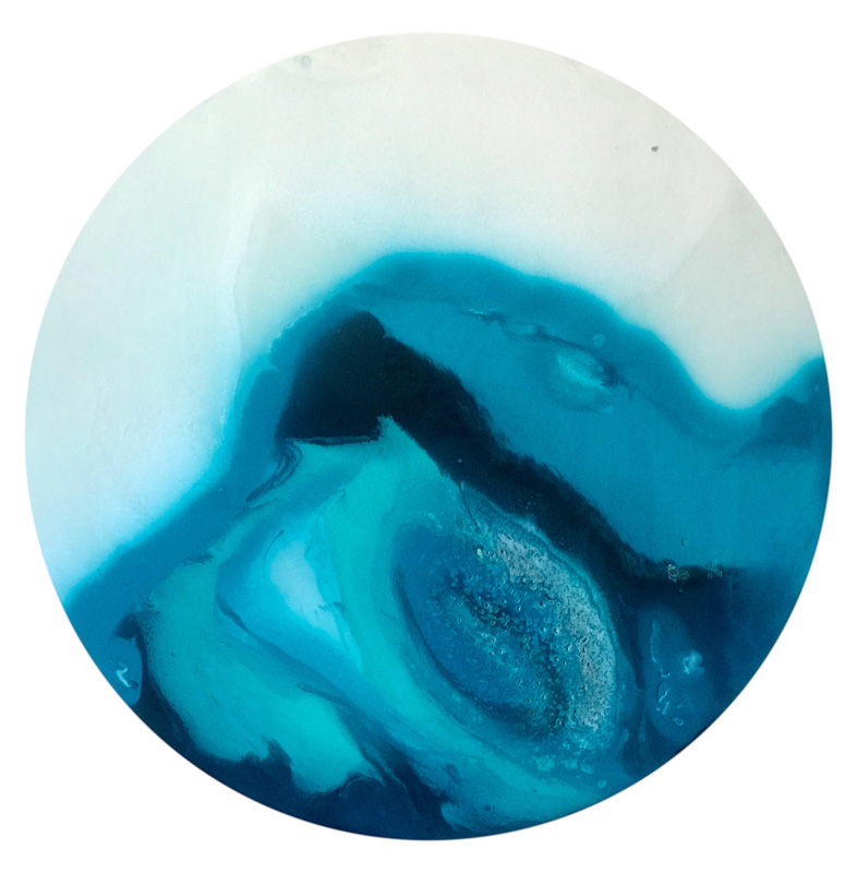 Artic Blue. 100 cm. 2020. Tecnica mixta sobre madera