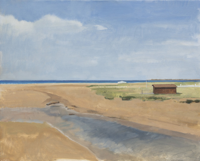 PLAYA DE LOS BATELES II.Oleo sobre lienzo. 65 x 81 cm.