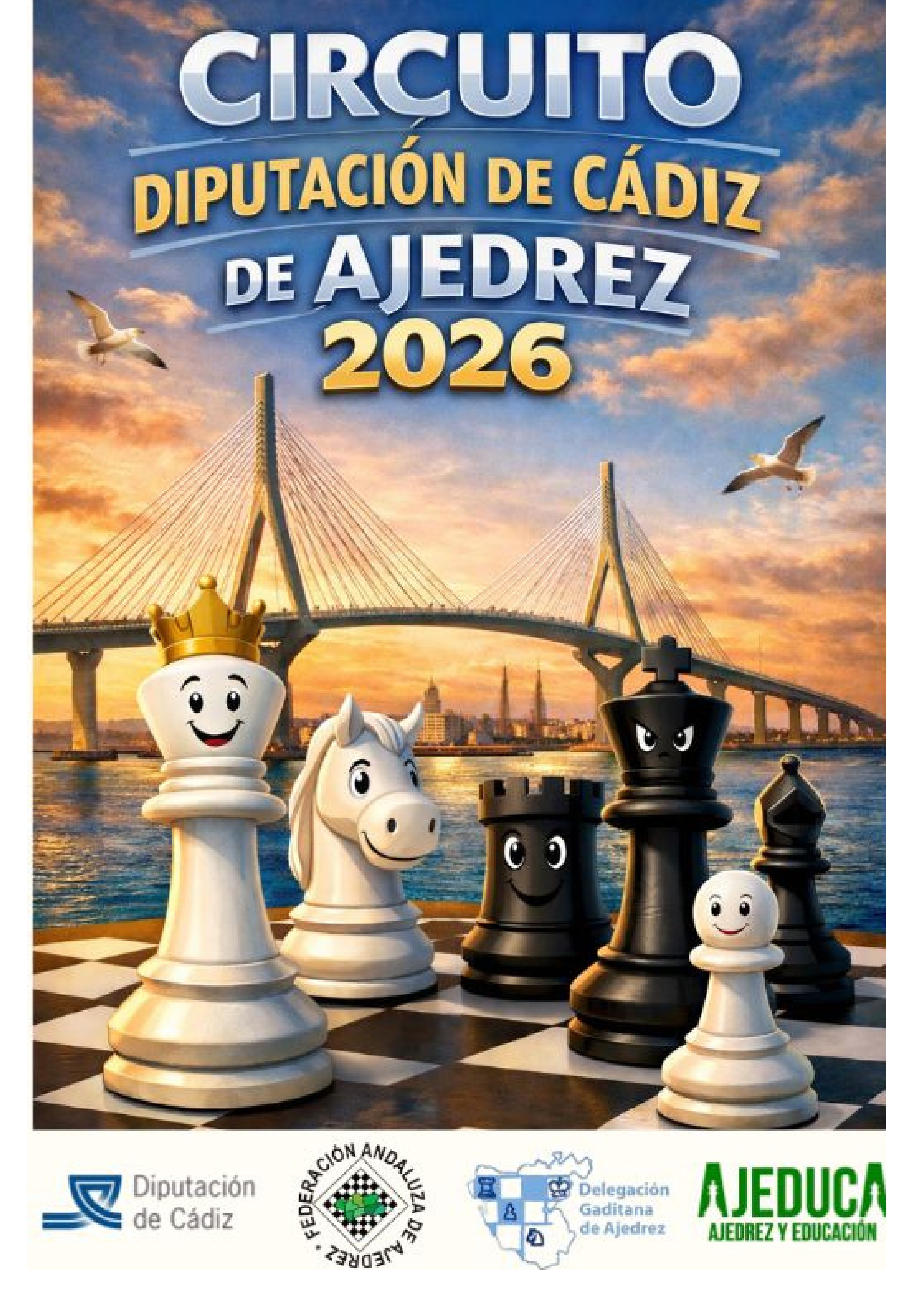 CARTEL CIRCUITO DIPUTACIÓN DE CÁDIZ DE AJEDREZ 2026