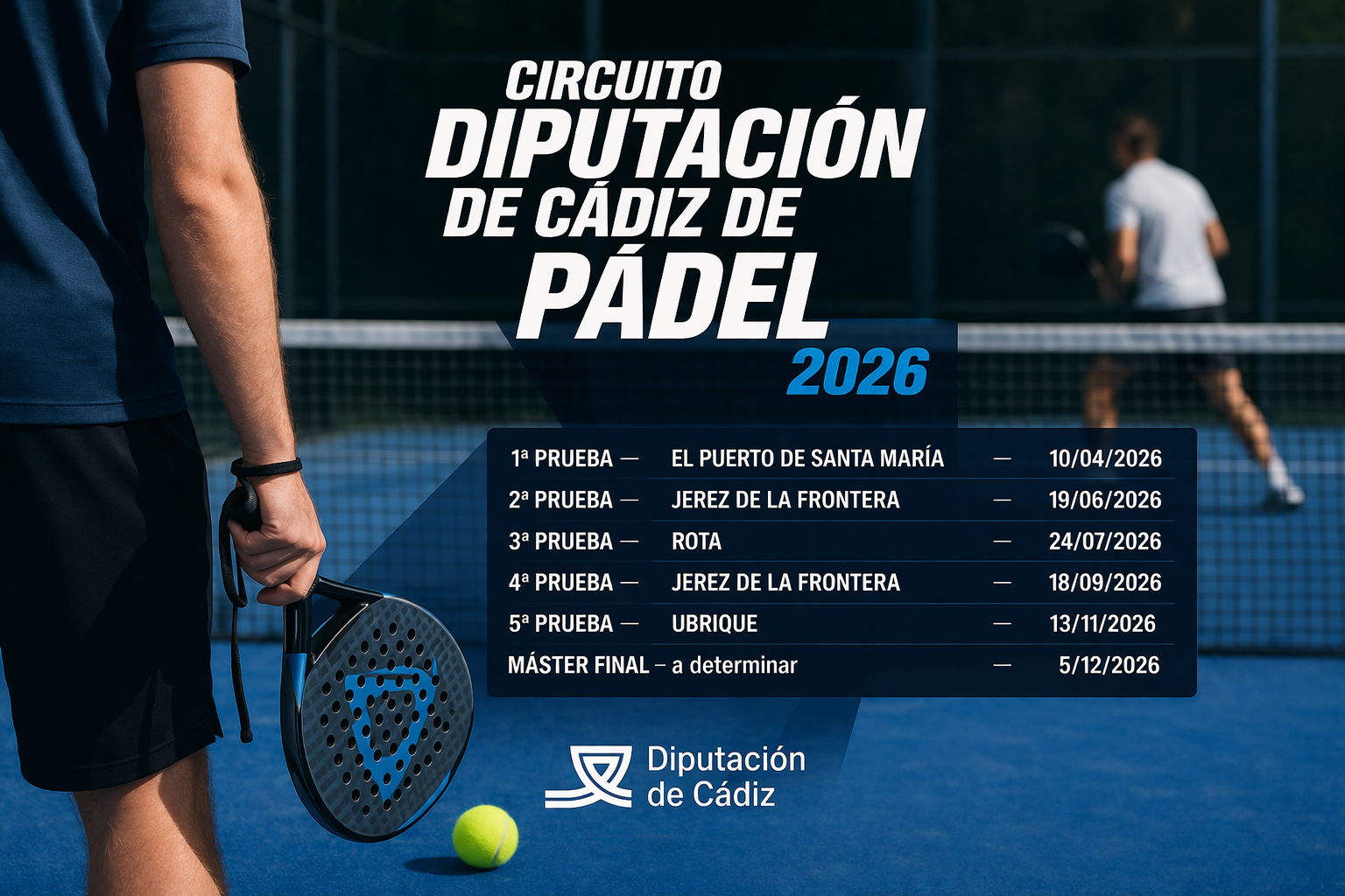 CARTEL CIRCUITO DIPUTACIÓN DE CÁDIZ DE PÁDEL