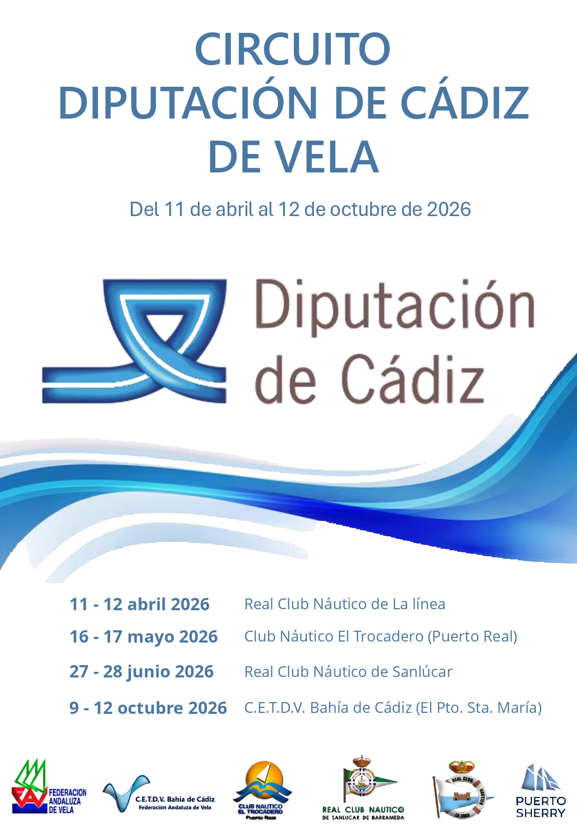 Cartel Circuito Diputacion de Cadiz de Vela 2026