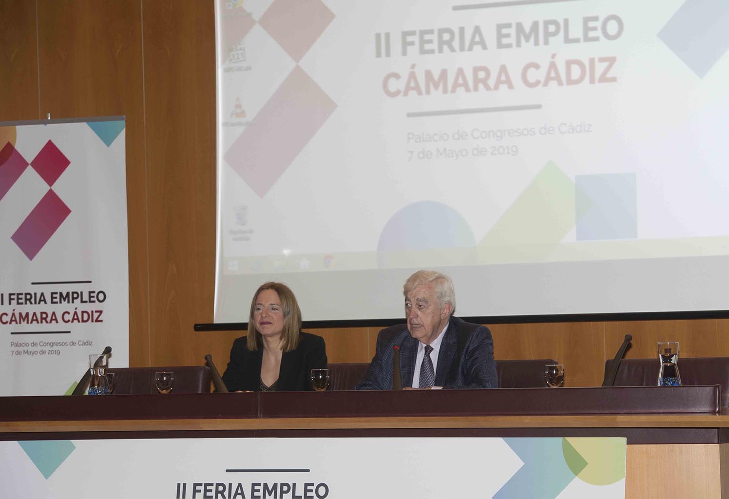 Ana Carrera y Ángel Juan Pascual en la inaguración