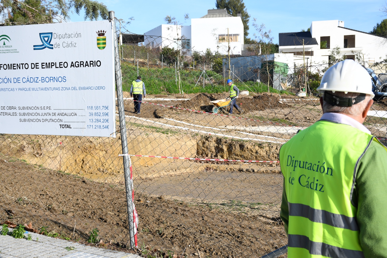 Obra Profea en Bornos_acceso a la parcela