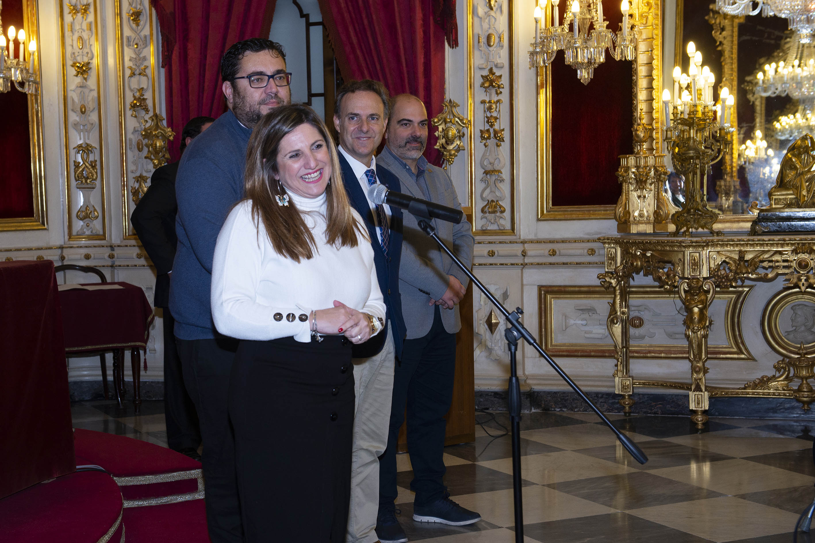 Irene García, durante una entrega de ayudas anterior