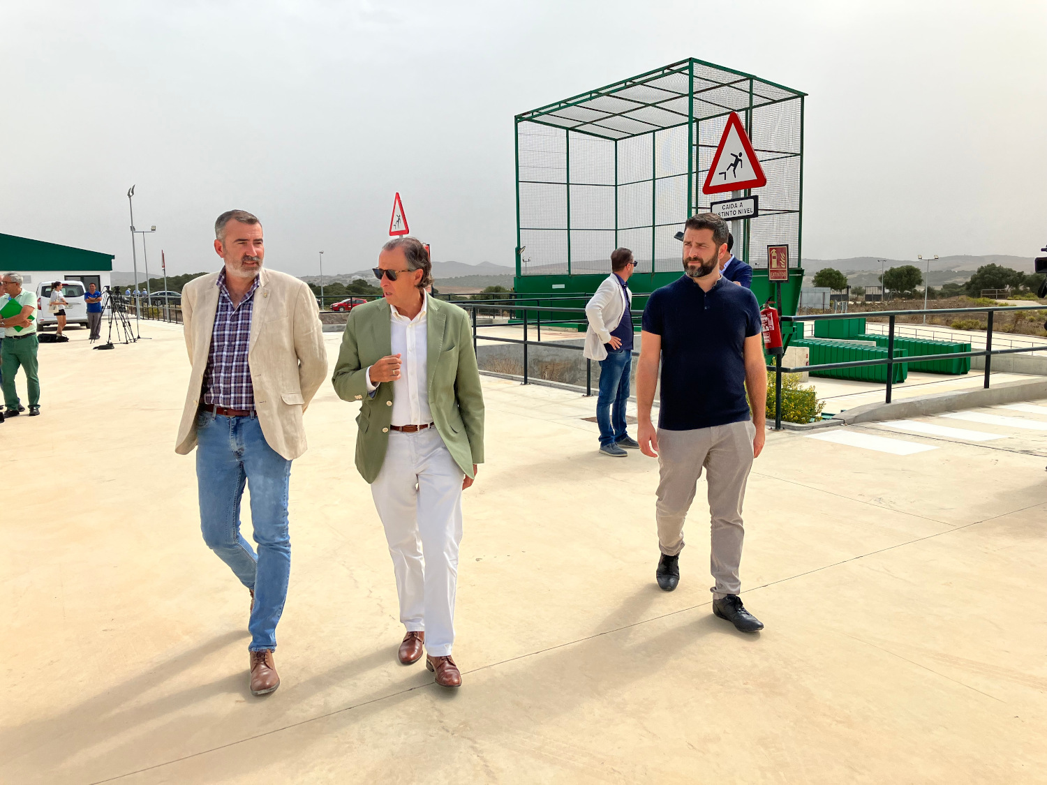 Pizarro y Roman recorren la planta de transferencia de Chiclana