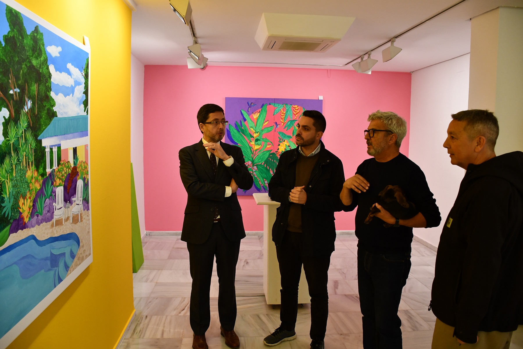 Zarazaga, González Mellado, Batista y Marín, en la exposición