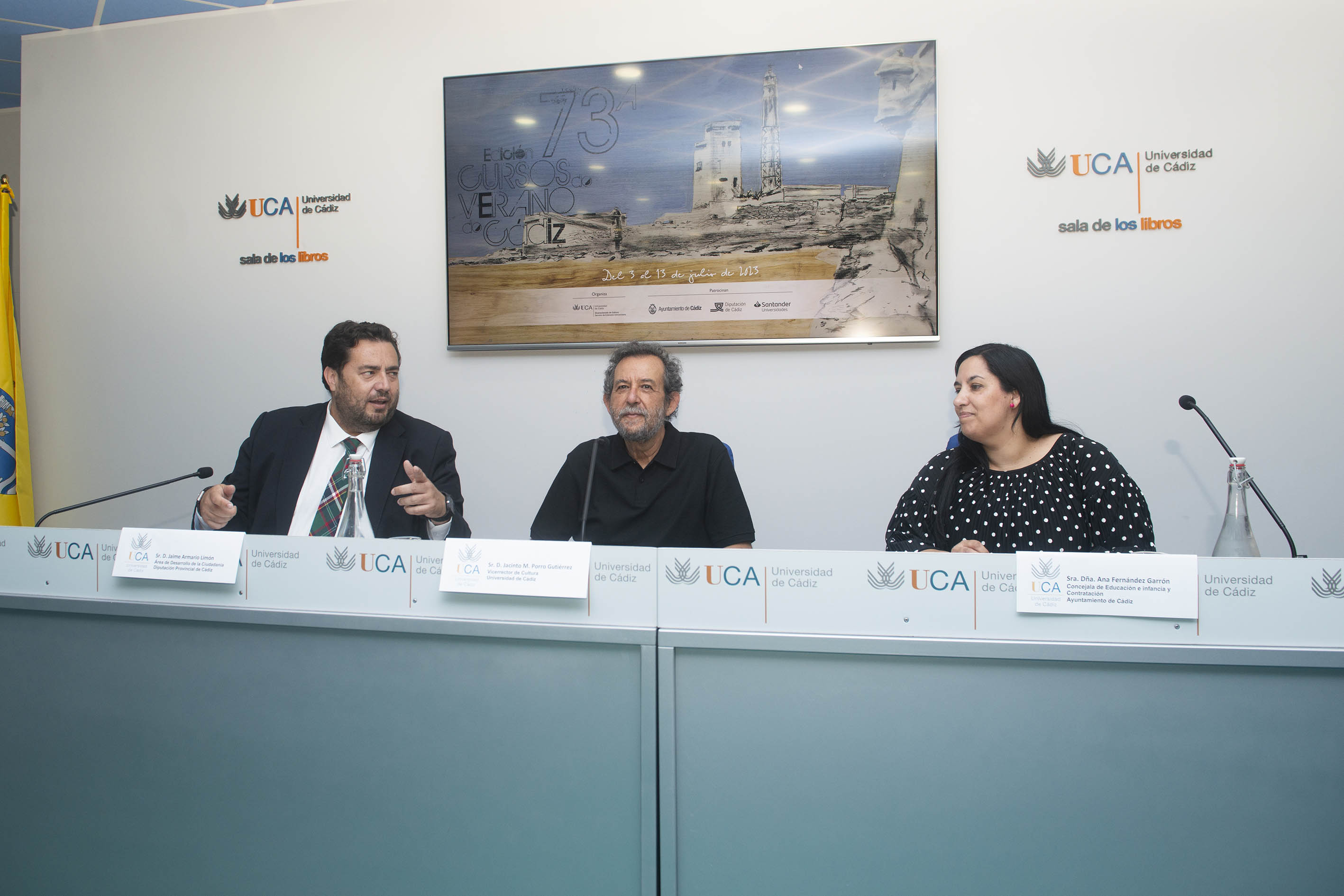 Jaime Armario, durante la presentacióncióó de los Cursos de Verano de la UCA en Cádiz