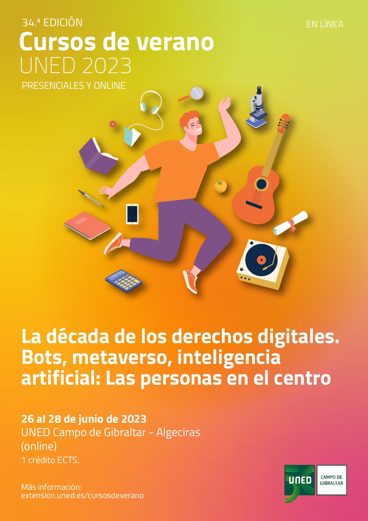 cartel curso de verano de la UNED Campo de Gibraltar