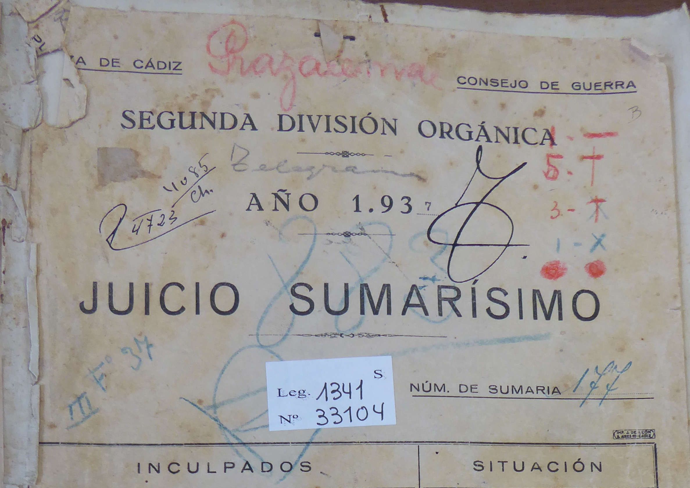 extracto de portada de proceso sumarisimo