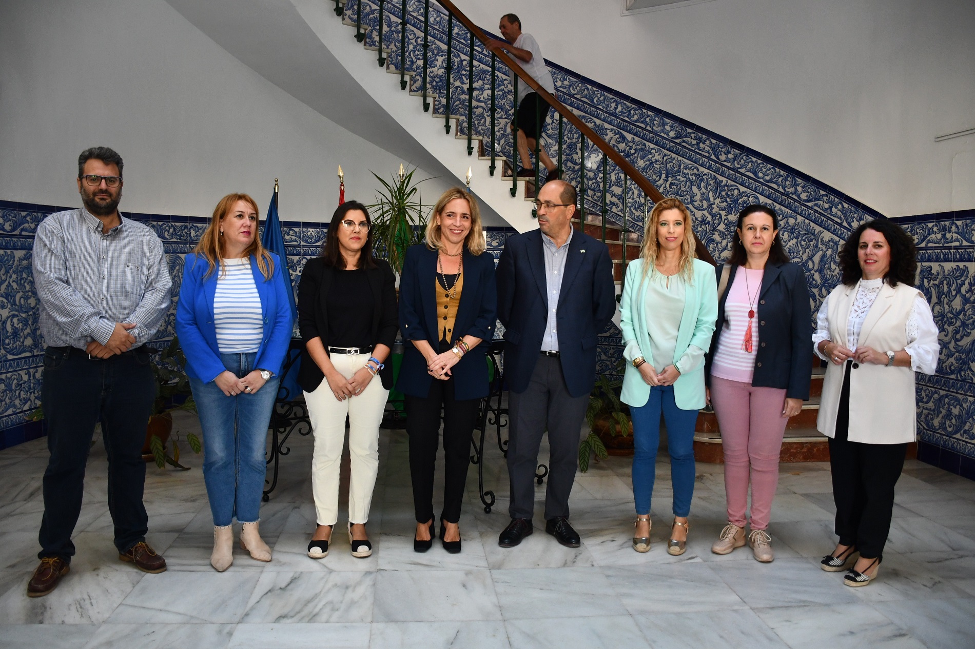 Foto de familia en el Ayuntamiento de Villamartín
