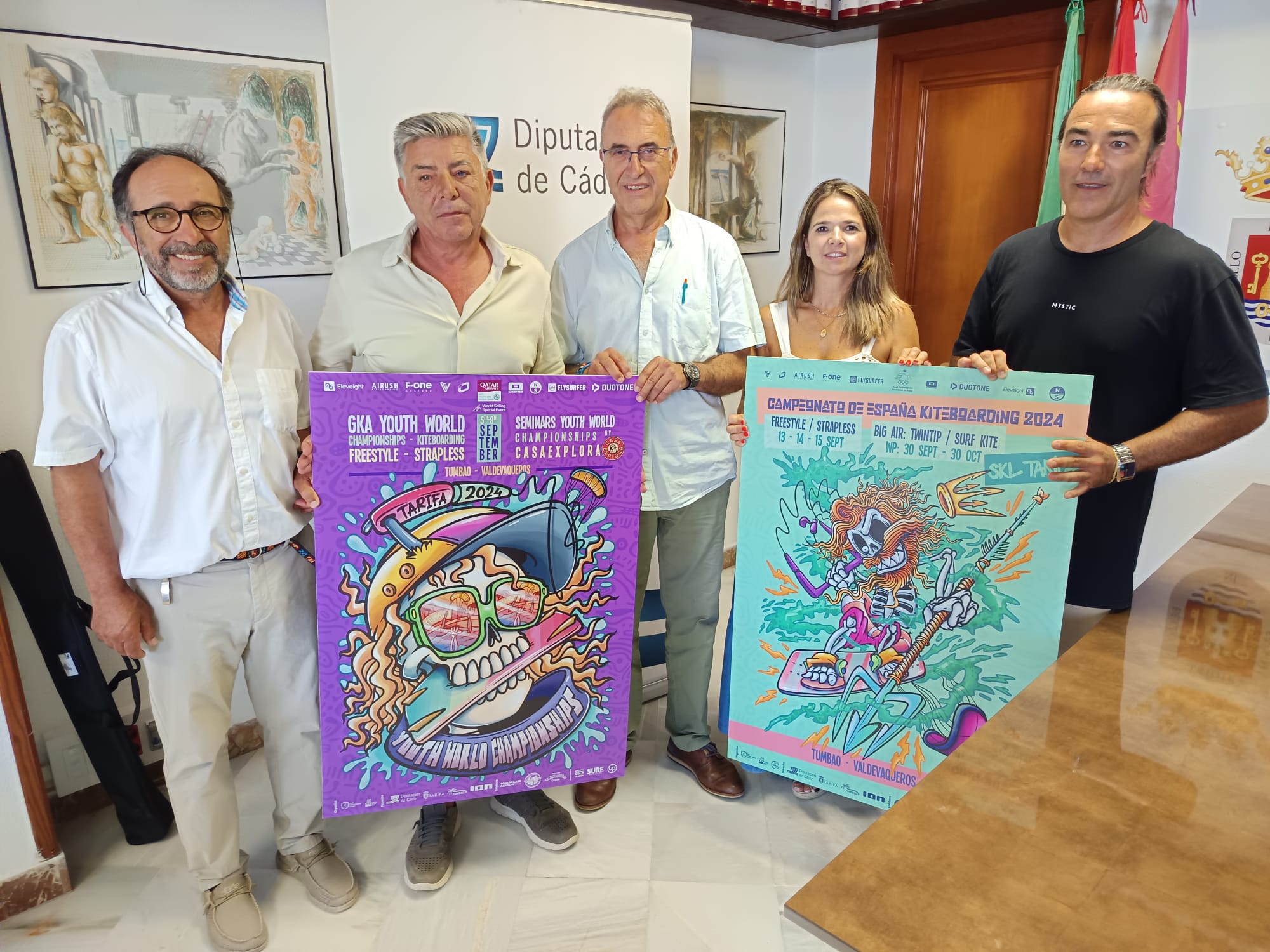 Presentación de campeonatos de kiteboarding en Tarifa