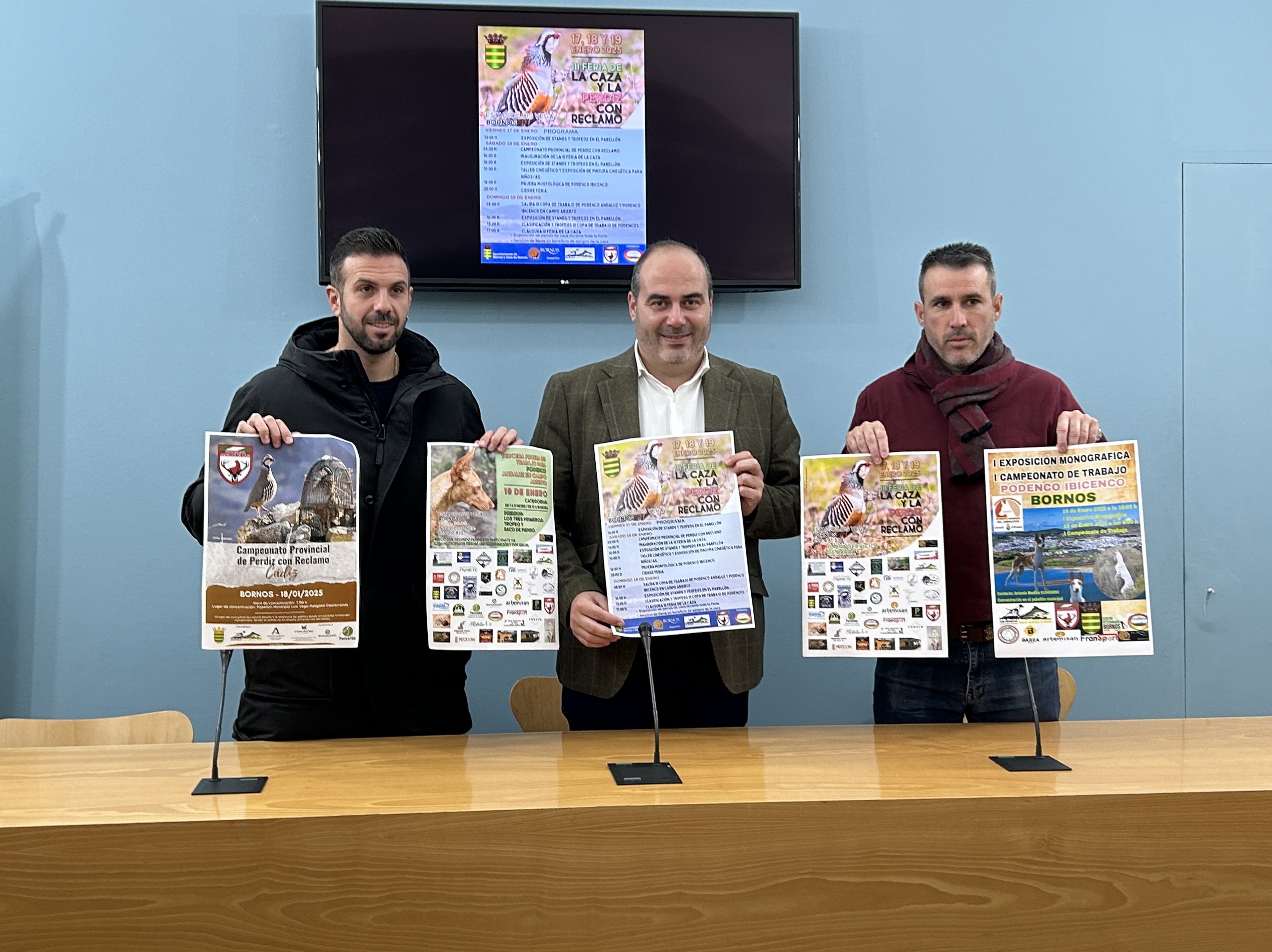 Hidalgo, Aragón y Lugo, en la presentación de la Feria de la Caza de Bornos (4)