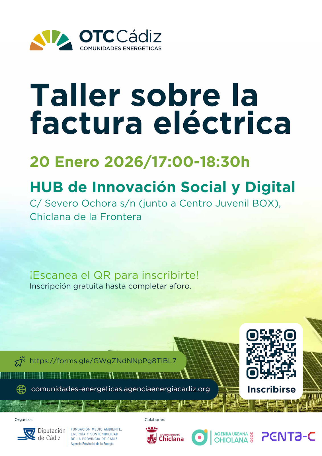 Cartel de taller sobre factura eléctrica Cartel de taller sobre factura eléctrica