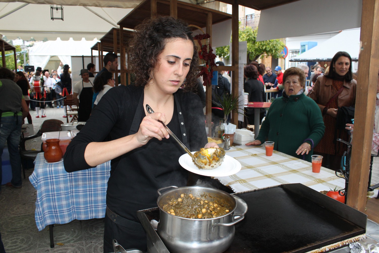 guiso de garbanzos con tagarninas