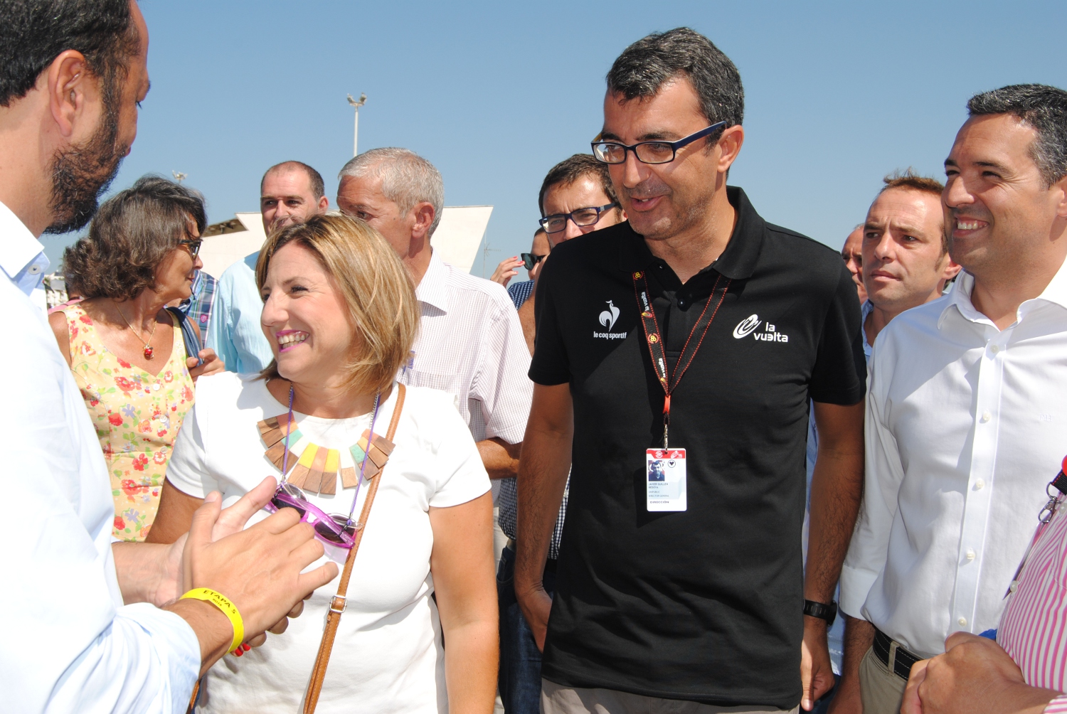 Irene Garcia con Javier Guillen y Ruiz Arana
