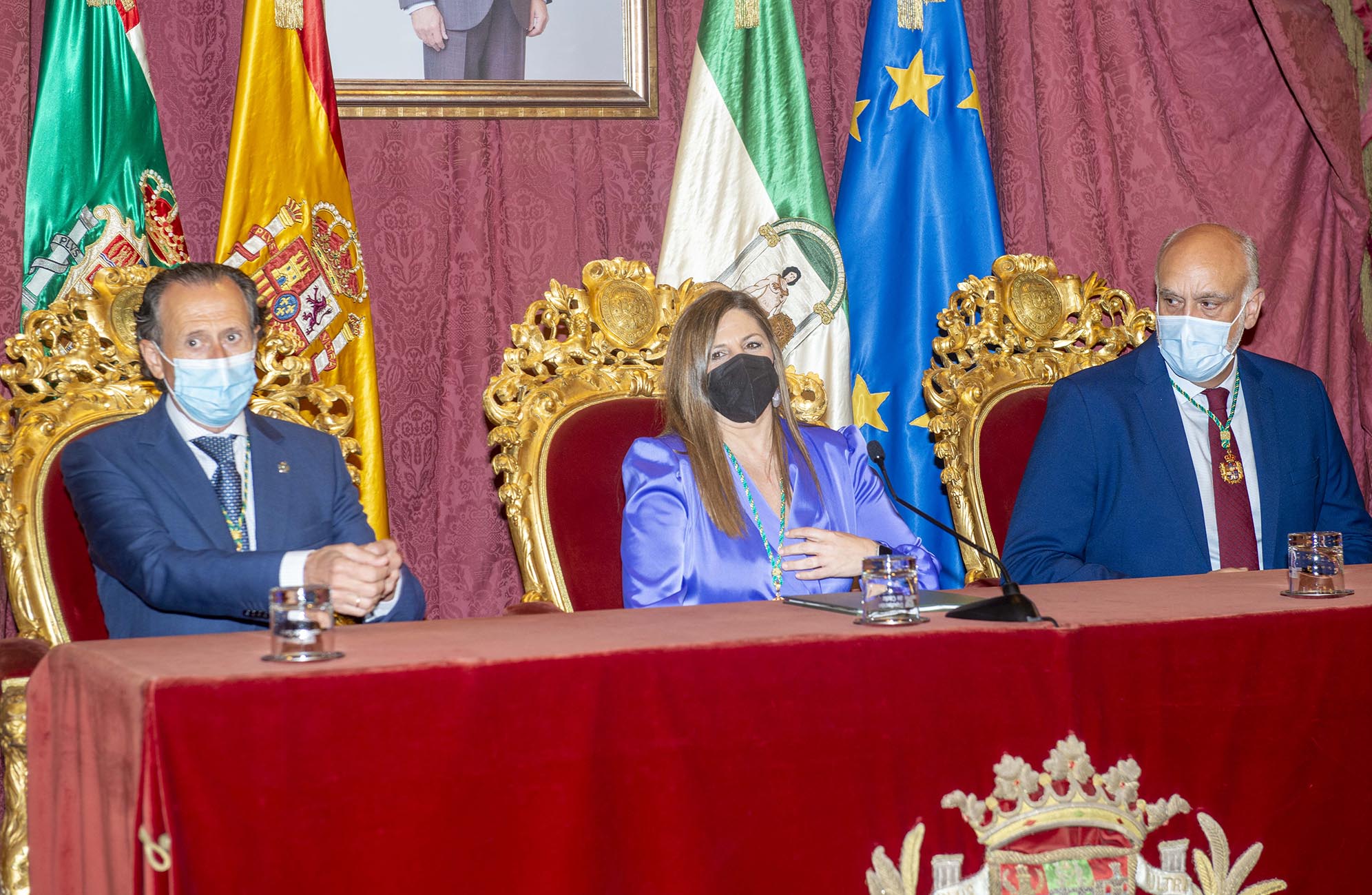 De izquierda a derecha, José María Román, Irene García y Javier Vidal
