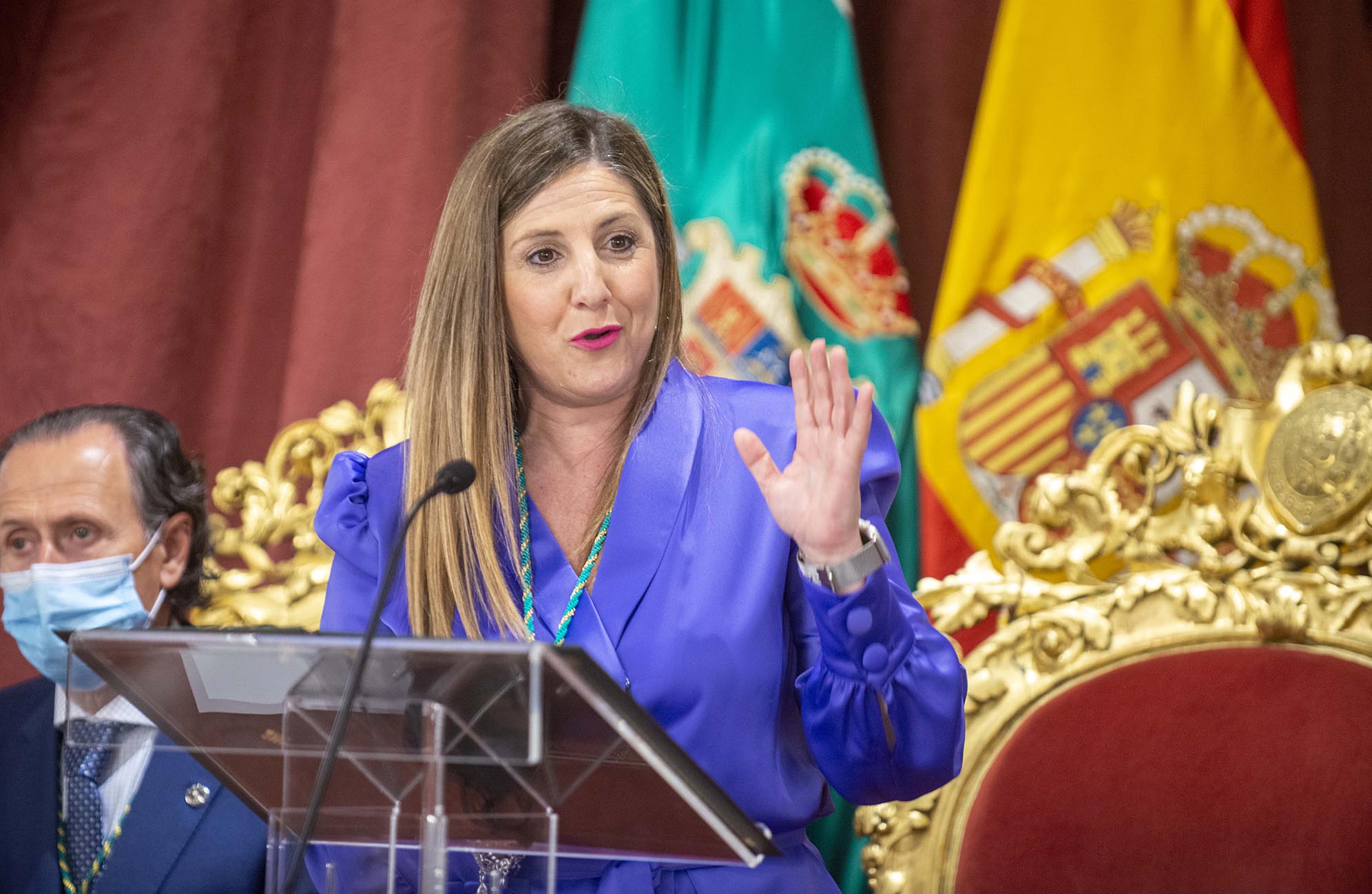 La presidenta, Irene García, durante su discurso en el acto del Día de la Provincia
