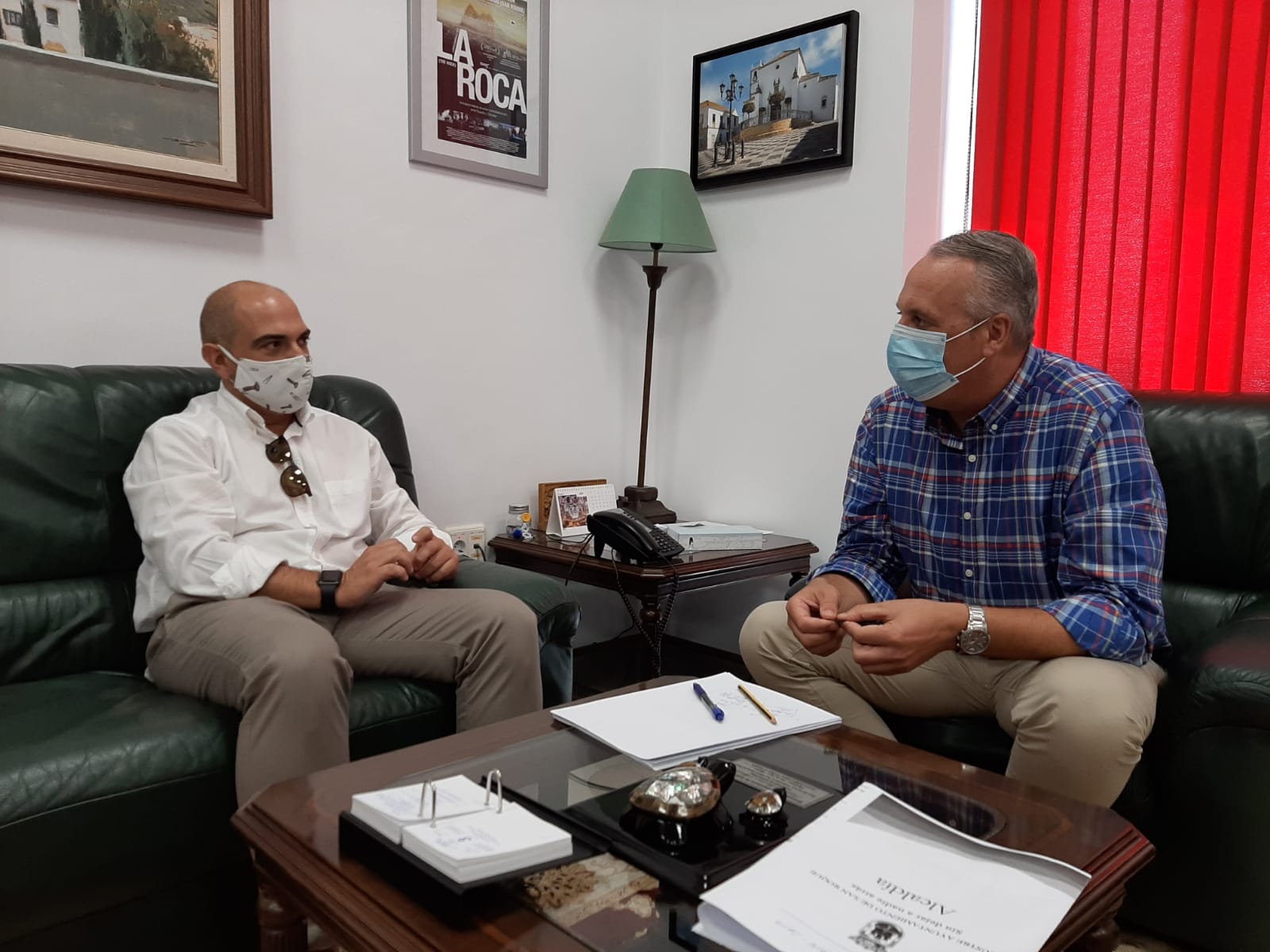 Chacón y Ruiz Boix en el Ayuntamiento de San Roque