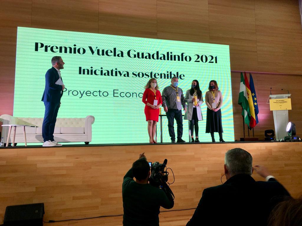 Isabel Gallardo, en la entrega del Premio Vuela Guadalinfo 2021