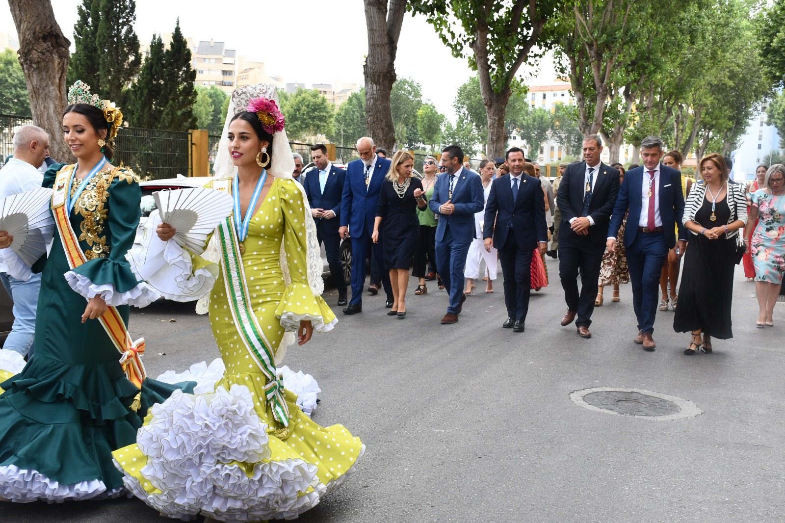 Almudena Martinez en los actos del aniversario de La Linea