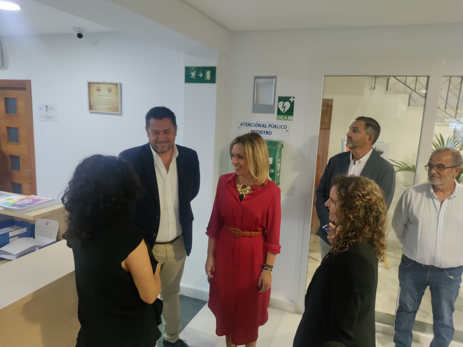 Almudena Martínez en el Ayuntamiento de Guadalcacín