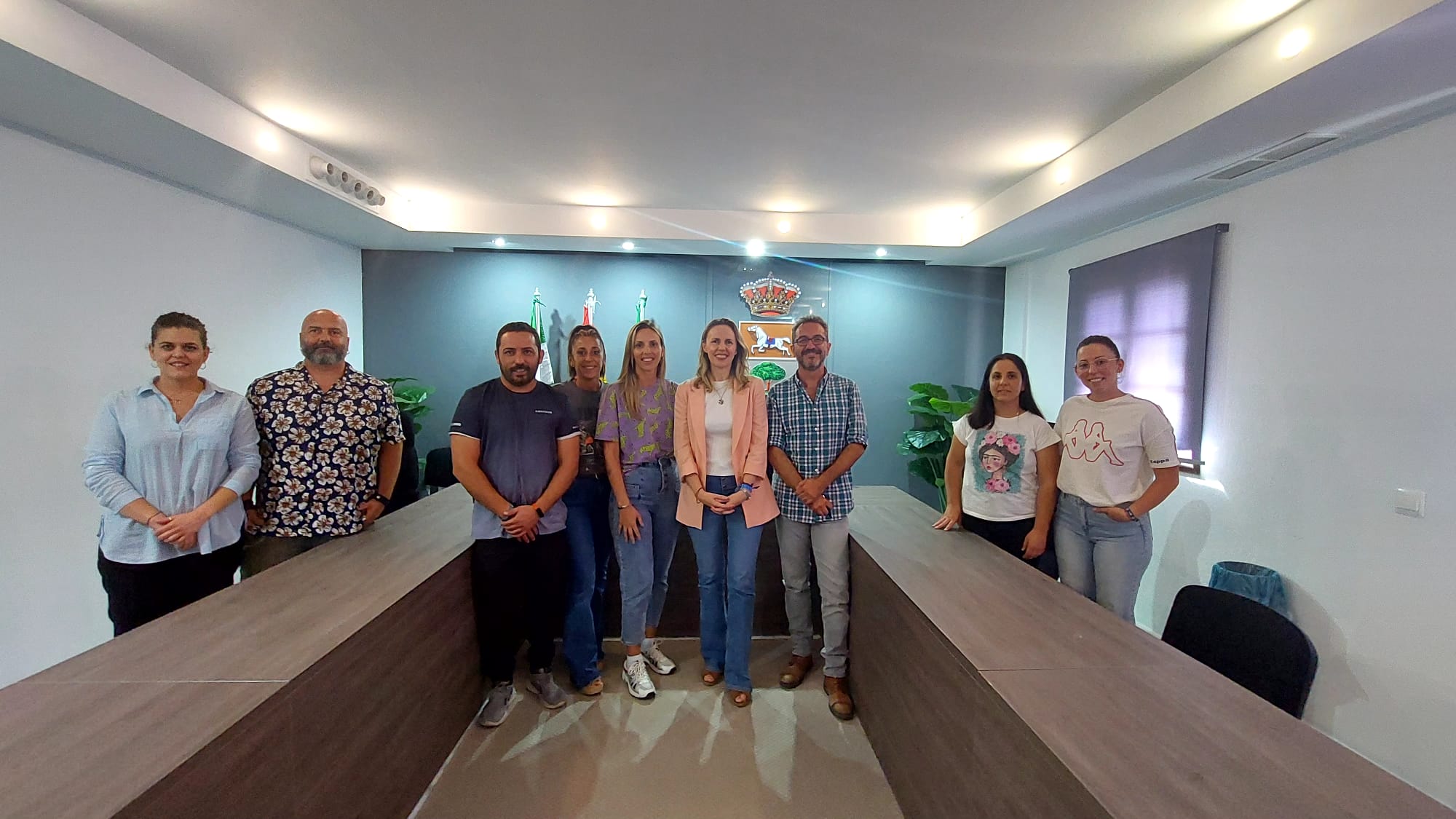 Vanesa Beltrán, en el Ayuntamiento de Puerto Serrano