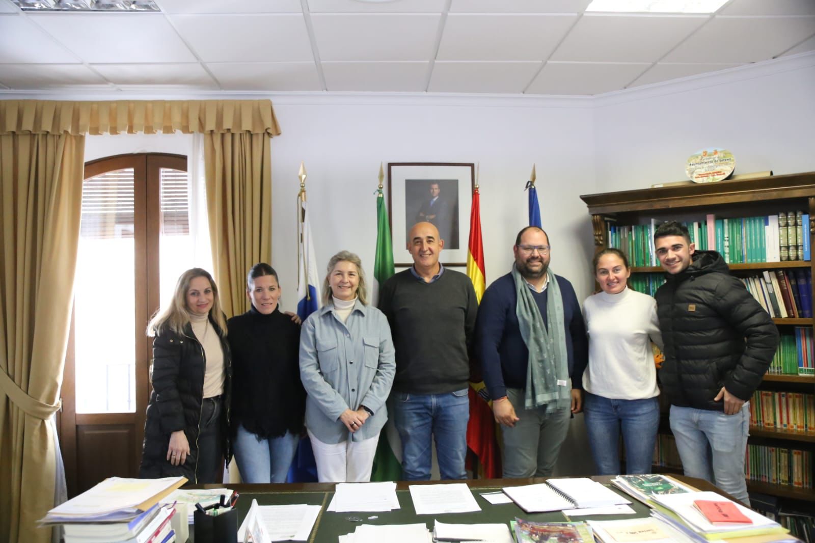Bello y Bertón, en su visita a Setenil