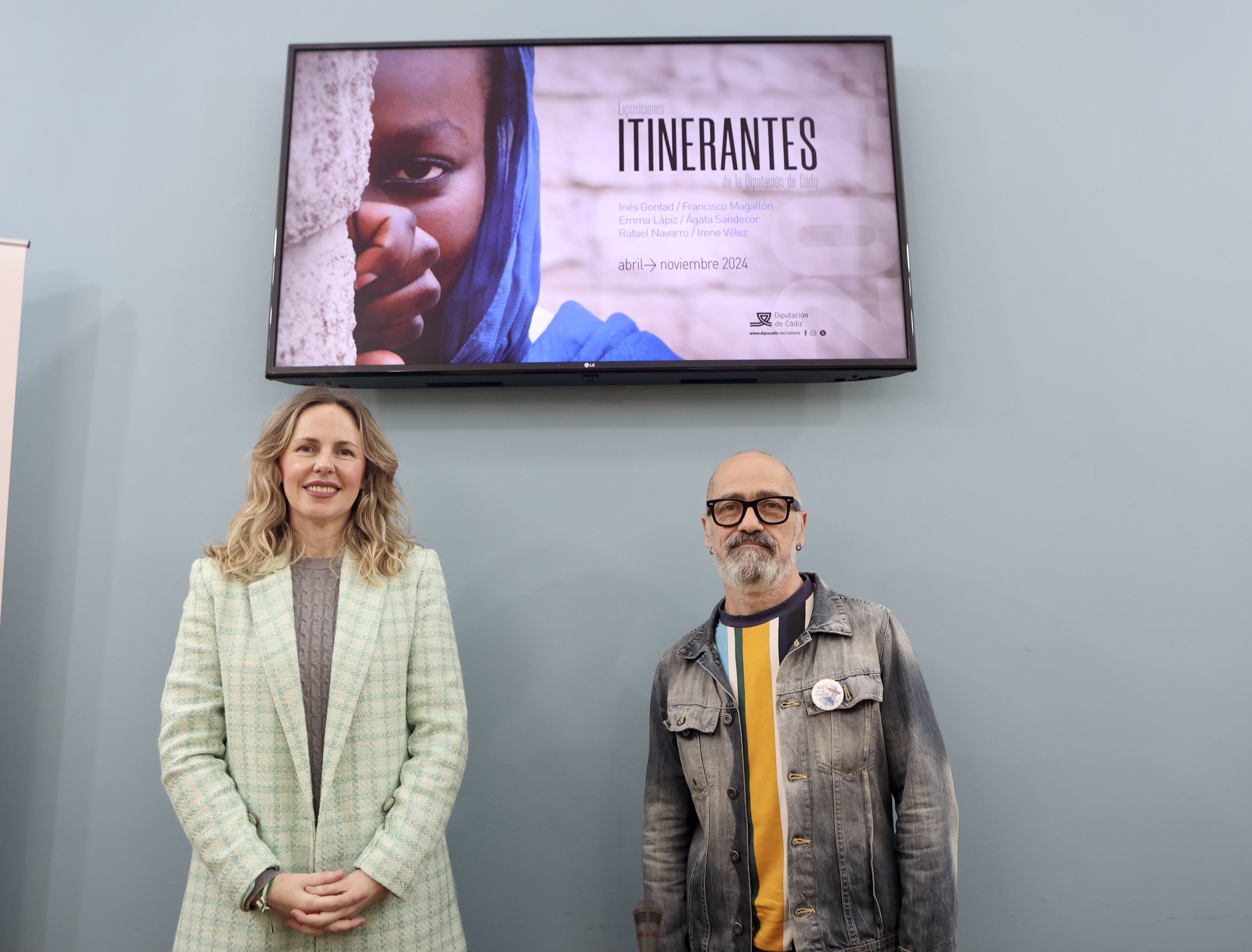 Vanesa Beltrán y Paco Mármol, en la presentación del Programa de Exposiciones Itinerantes